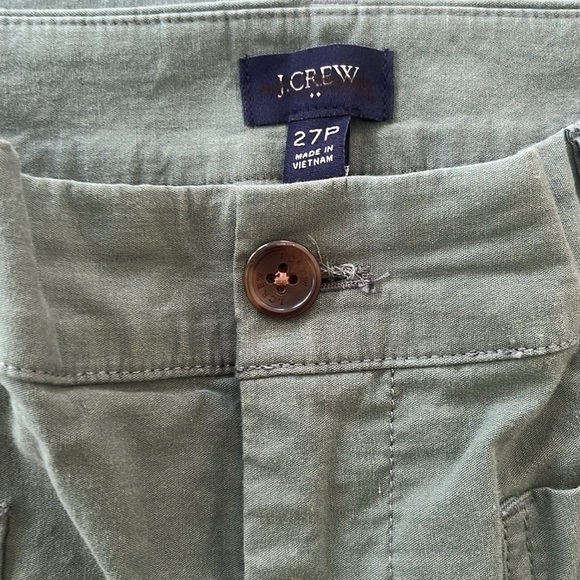 NWOT J.Crew Lizzie High-Rise Wide-Leg Pants 27 Petite Pale Spinach | Linen Blend - Picture 5 of 11